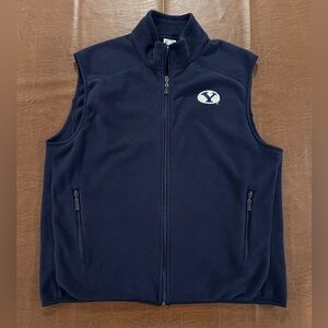BYU Brigham Young University Men’s Full-Zip Sweater Vest - Size Large